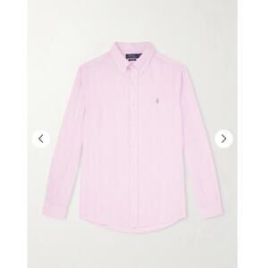 Vtg 90s Polo Ralph Lauren Pink Stripe Button Up Long Sleeve XL Tall 2677